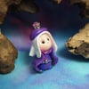 Princess 'Tresta' Tiny Royal Gnome with Jewels and Wimple OOAK Sculpt Ann Galvin