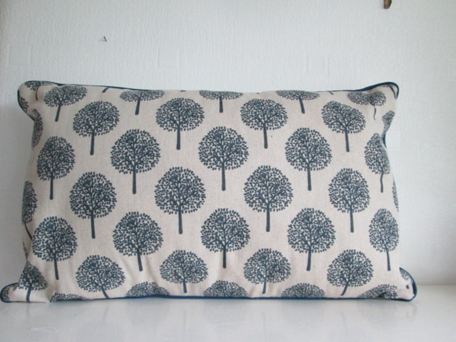 Beige  Trees Cushion Cover