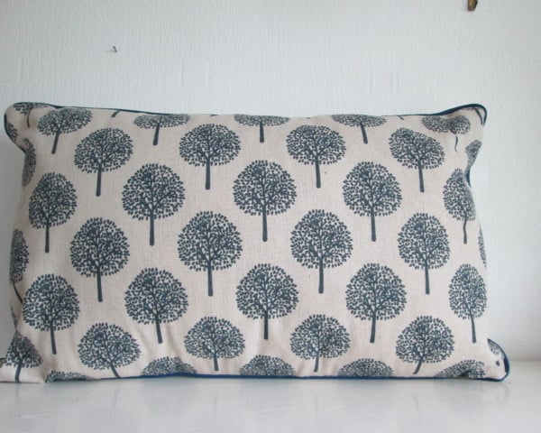 Beige  Trees Cushion Cover