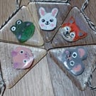 Handcrafted Fused Glass Animal Bunting