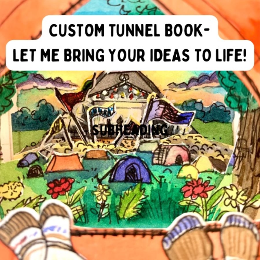 Personalised 3D illustrated scene of your choice - unique paper art gift