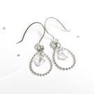 Tear drop crystal hook earrings