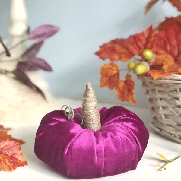 Magenta Velvet Pumpkin