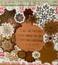 Vintage style Christmas Card with Snowflake Wreath.  - Image 3