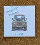 Land Rover Defender 17th Birthday Card - Personalised with name, message and 'L" - Image 3
