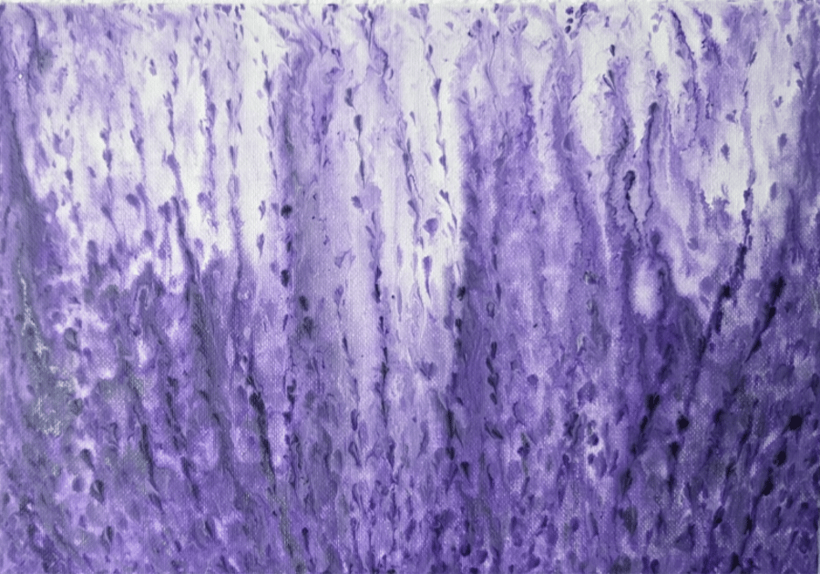 "Lilac Mystery" Original Handmade Abstract Acrylic Painting