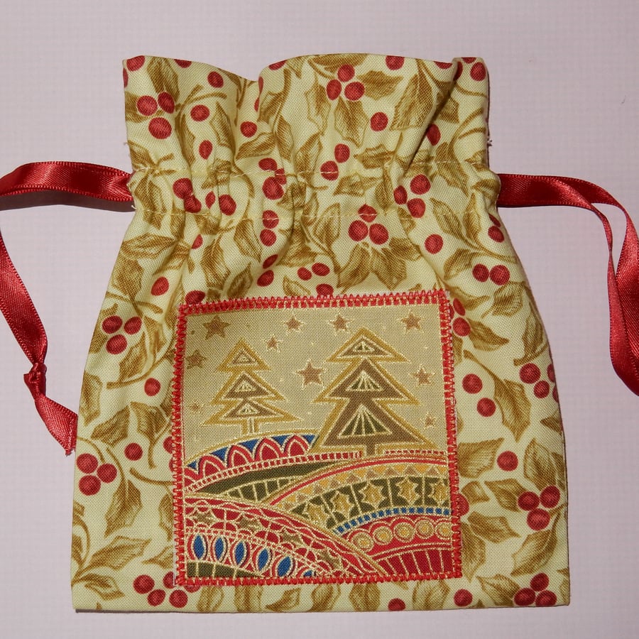 Luxury fabric Christmas gift bag