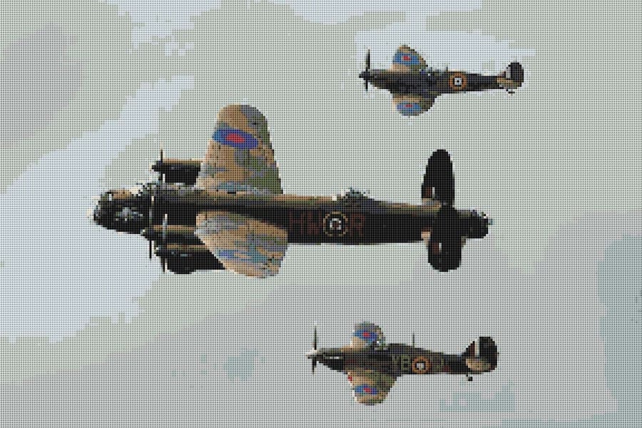 Battle of Britain Memorial Flight (planes) Cross stitch kit