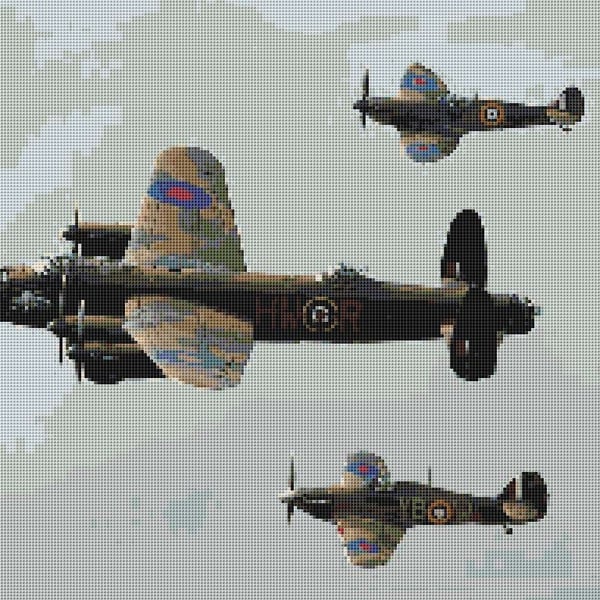 Battle of Britain Memorial Flight (planes) Cross stitch kit