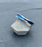 Enamel Ring, freeform ring, enamel, ocean ring, wave ring, blue river ring,   - Image 3