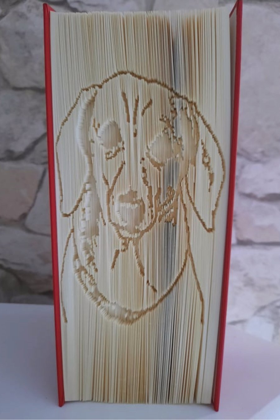 Dachshund Face CUT & FOLD Book Folding Pattern - EMAILED PDF PATTERN