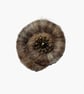 Needle felted spiral brooch in shades of beige and brown - Image 3