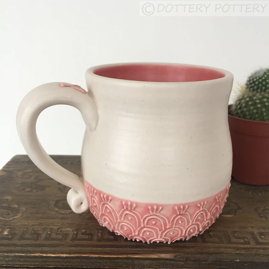 Ceramic mug hand thrown mug pottery mug coffee cup tea mug