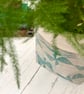 Hand Printed Linen Storage Basket, Storage Pot, Plant Pot - Teal Blue - Image 4