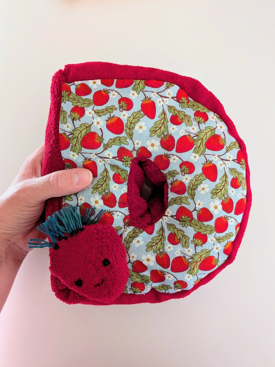 Handmade Personalised Strawberry Letter Cushion - Nursery Decor Initial