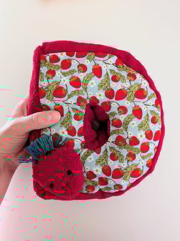 Handmade Personalised Strawberry Letter Cushion - Nursery Decor Initial