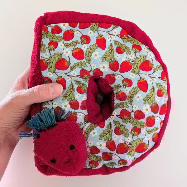 Handmade Personalised Strawberry Letter Cushion - Nursery Decor Initial