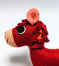 Lucky Red Horse - Wool Felt Sculpture - Image 6