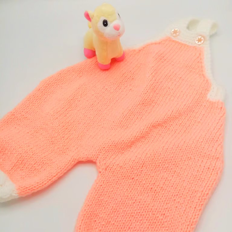 Baby's Hand Knitted Aran Weight Dungarees, Custom Make, Baby Shower Gift