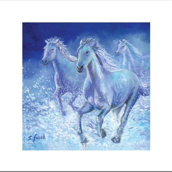 Spirit of Horse - Blank Greeting Card with nature spirit totem message