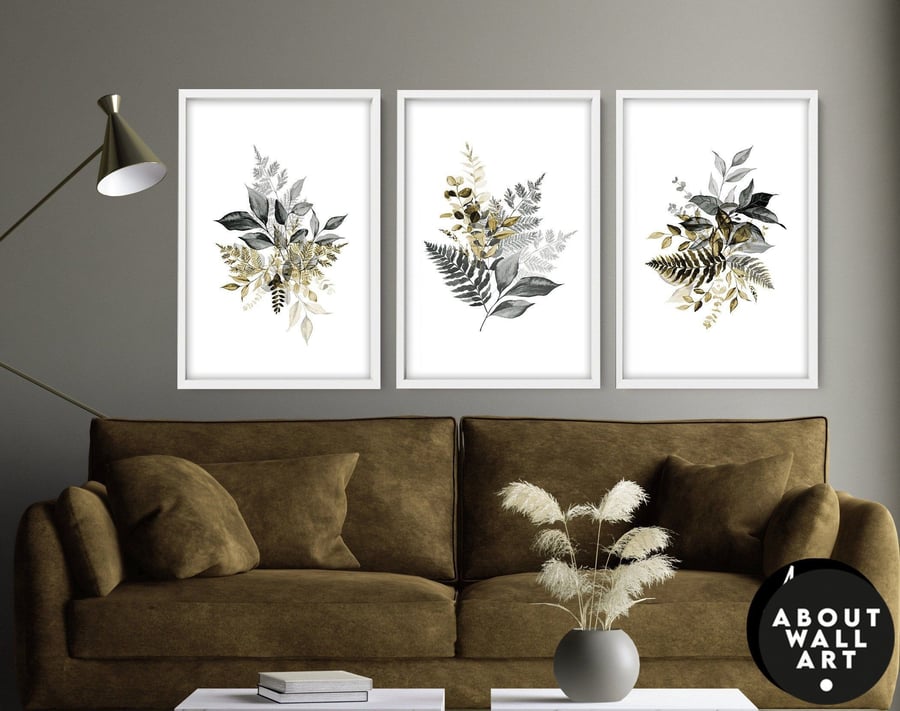 Home Decor Wall art, Wall decor living room set of 3 Tropical decor art prints, 