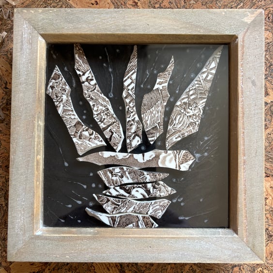 Handmade Ceramic Framed Picture, Plastic Free, New Home Gifts, Unique 