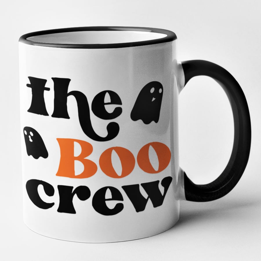 The BOO Crew  Funny Novelty Halloween Themed Mug