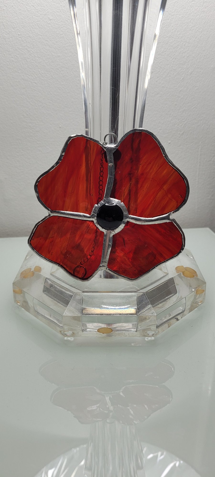 Stained glass poppy 