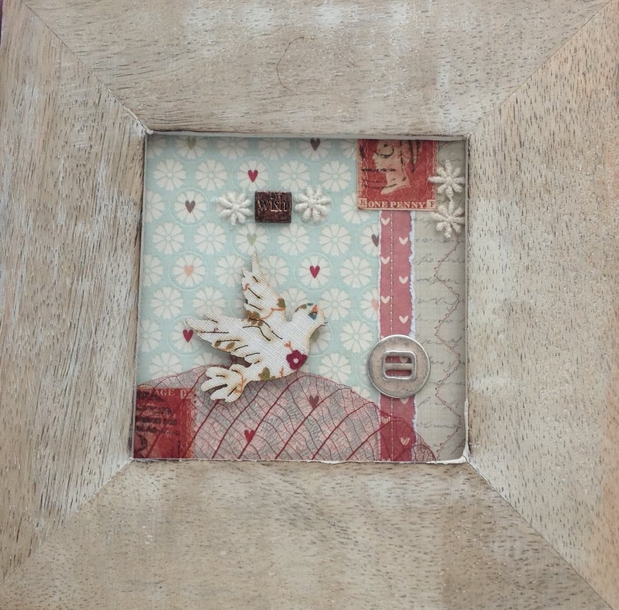  'Wish', Handmade mixed media collage