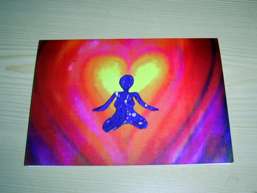 SALE! Love Goddess Greetings Card Original Art Blank Inside 