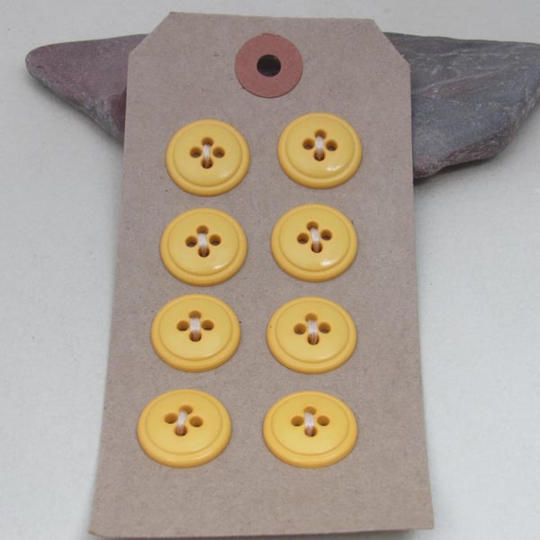 8 Cute Mixed Colour Chunky Round Buttons