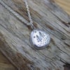 Sterling silver 'alpine tree's' pebble, nugget pendant, necklace (2)