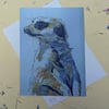 Meerkat Art Blank Greeting Card From my Original Acrylic Painting