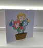 Pansy in a Plant Pot Handmade Die Cut Card - Image 3