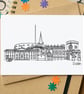 Dublin Skyline Greetings Card - Image 1