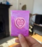 ACEO original - loveheart sweet retro candy love you - acrylic paint