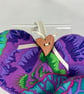 Handmade floral hanging fabric hearts set of 2 - Image 8