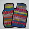 Patchwork Hot Water Bottle Cover. Stripes.