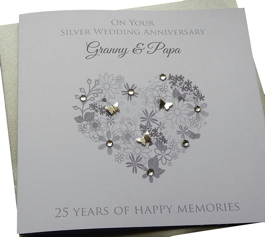Handmade Personalised Pearl 30th Wedding Anniversary Card