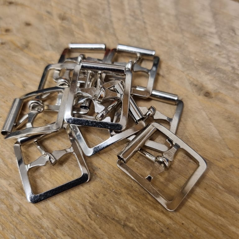 25mm1" Roller Belt Buckles Silver Nickle X4