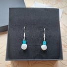 Turquoise and Shell Earrings 