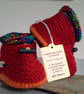 Gender Neutral Knitted Aran Baby's First Slippers with wool  9-12 months size - Image 2