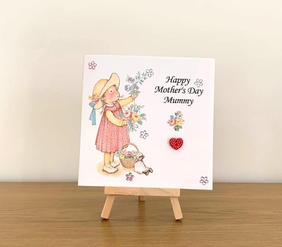 Holly Hobbie, Little Girl  Mother's Day Card