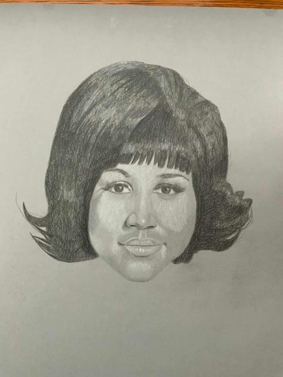 A portrait of Aretha franklin