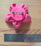 Handmade kanzashi fabric flower brooch - Image 3