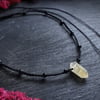 Women's adjustable necklace with Tourmaline and Citrine