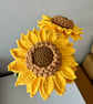 2 Handmade Crochet Sunflowers Summer Seconds Graduation Gifts Home Decor  - Image 4