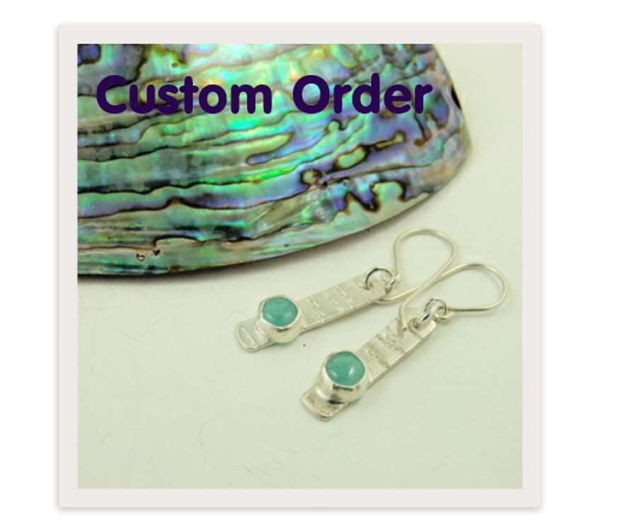 Custom Order - Sterling Silver and Mint Green Amazonite Set