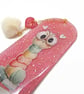 Pink Bookworm Bookmark made with Resin and Inclusions - Image 7