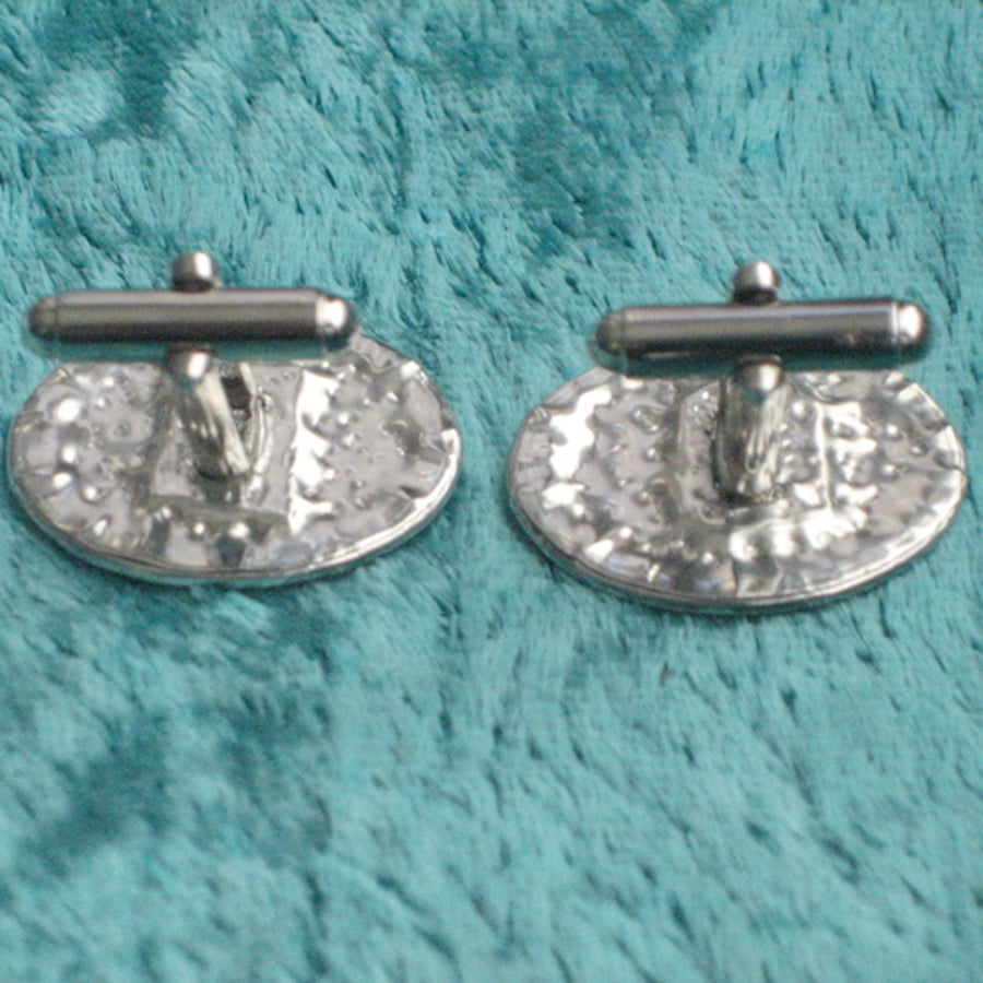 The Owl and the Pussycat Cufflinks in Pewter
